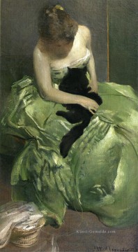 Das grüne Kleid John White Alexander Ölgemälde
